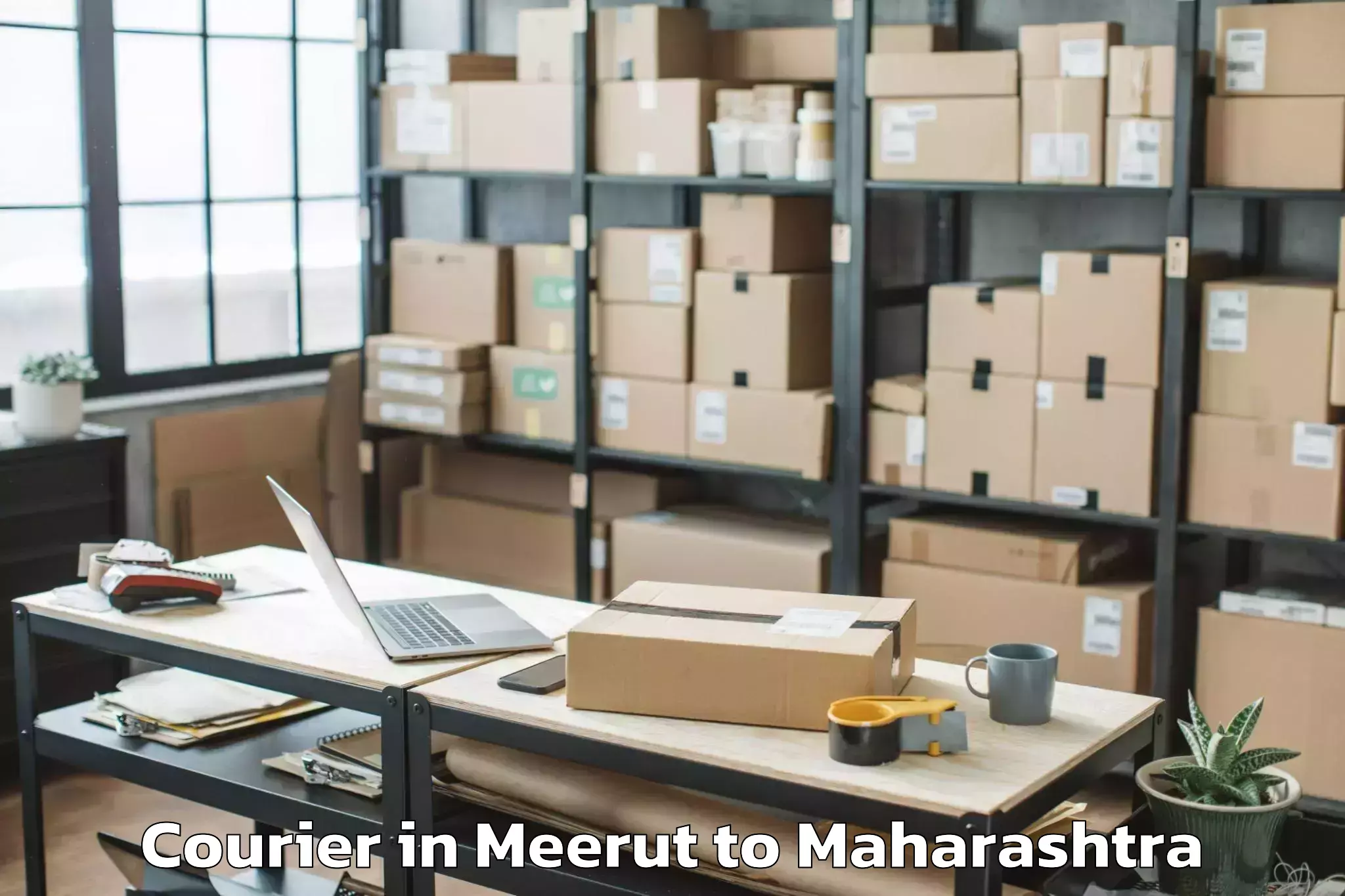 Reliable Meerut to Kurkumbh Courier